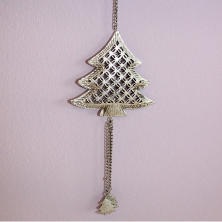 Vánoční ozdoba stříbrná - stromeček