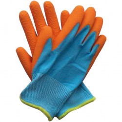 Dětské pracovní rukavice modro-oranžové