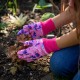 Dětské pracovní rukavičky Dinosaurus - růžové