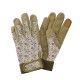 Dámské pracovní kožené rukavice - luční květy