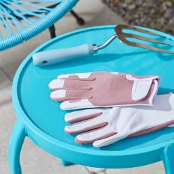 Dámské kožené rukavice se suchým zipem - starorůžové